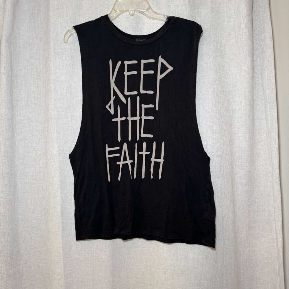 Forever 21 Black Graphic Muscle Tee